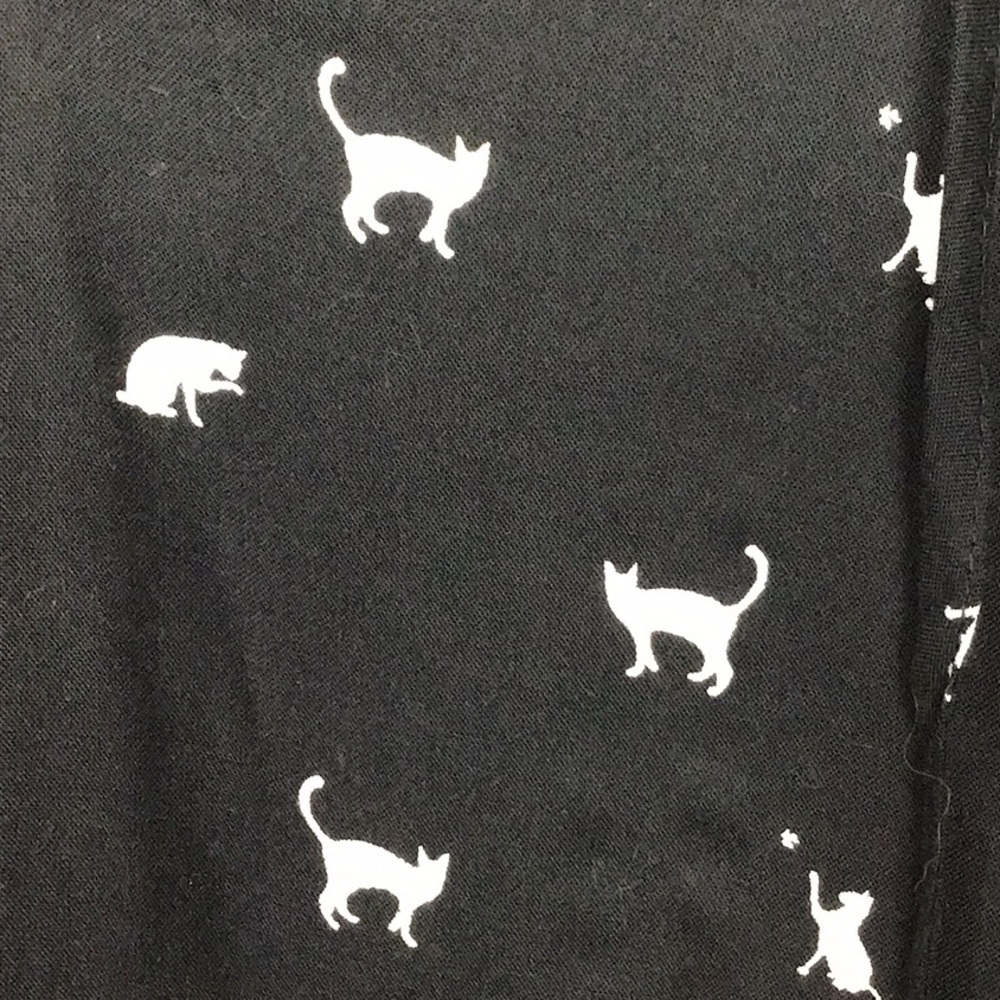NWT Cat print black&white long sleeve shirt sz. 12